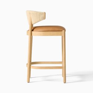 Zuwena Leather Counter Stool