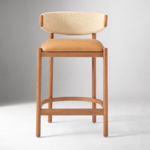 Zuwena Leather Counter Stool
