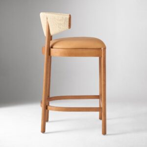 Zuwena Leather Counter Stool