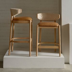 Zuwena Leather Counter Stool