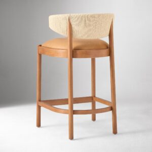 Zuwena Leather Counter Stool