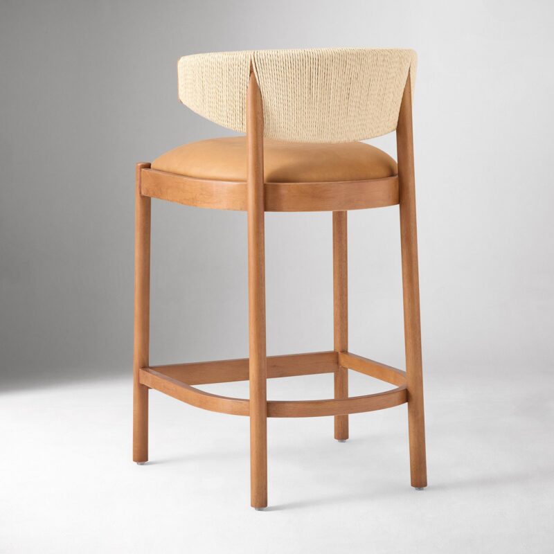 Zuwena Leather Counter Stool