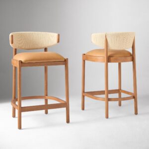 Zuwena Leather Counter Stool