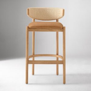 Zuwena Leather Counter Stool