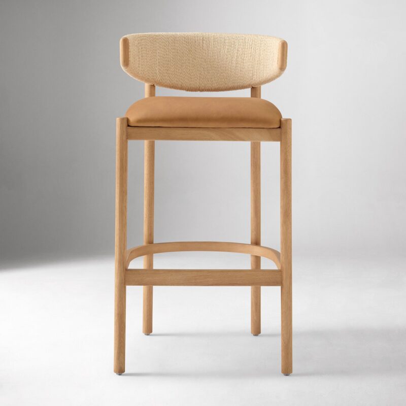 Zuwena Leather Counter Stool