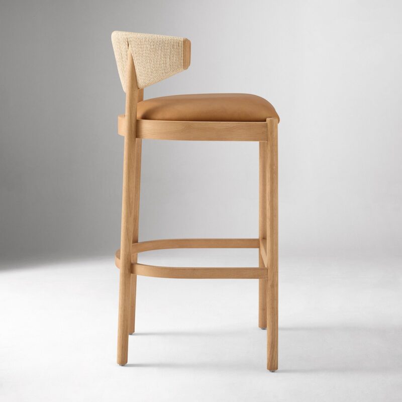 Zuwena Leather Counter Stool
