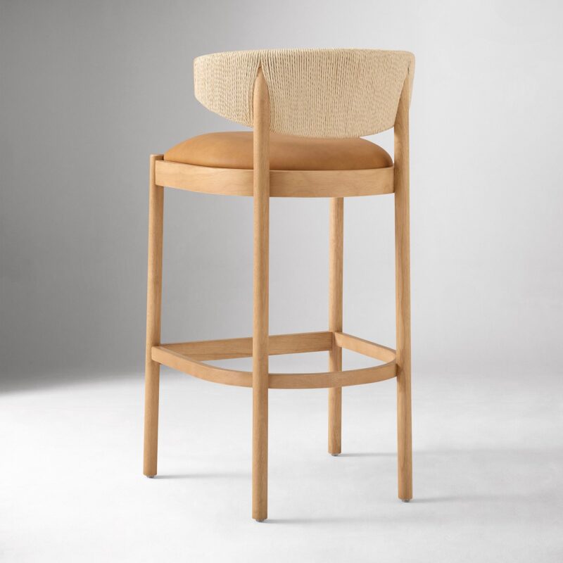 Zuwena Leather Counter Stool