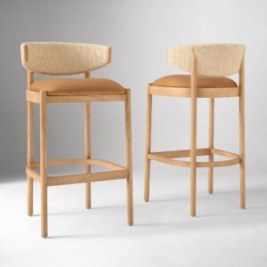 Zuwena Leather Counter Stool