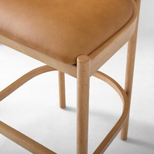 Zuwena Leather Counter Stool