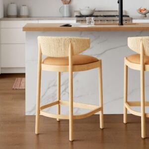 Zuwena Leather Counter Stool