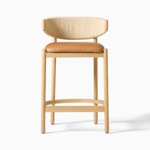 Zuwena Leather Counter Stool